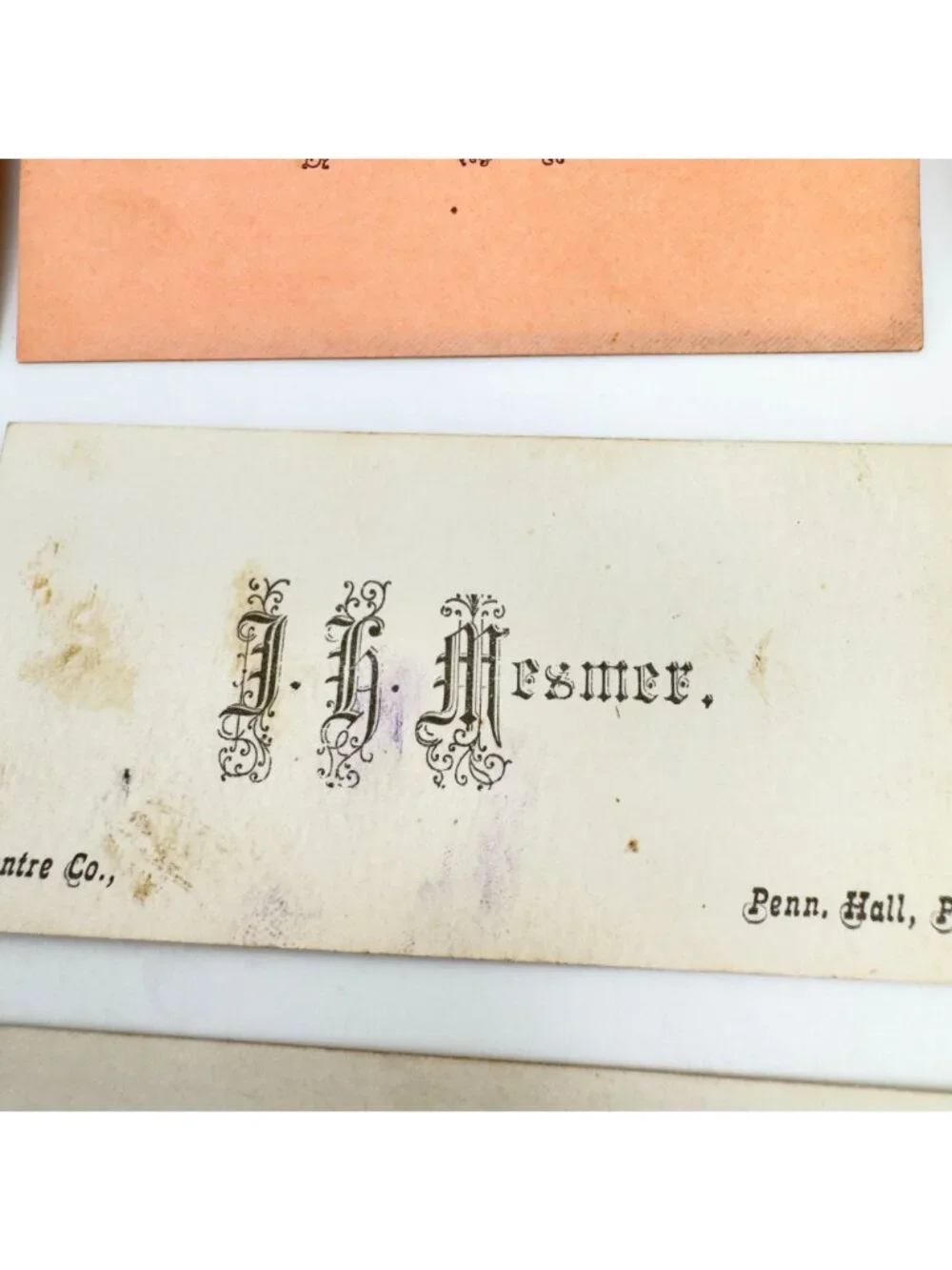 Victorian Calling Cards Set Of 12 Ornate Fonts & 1 Novelty Transparency Design